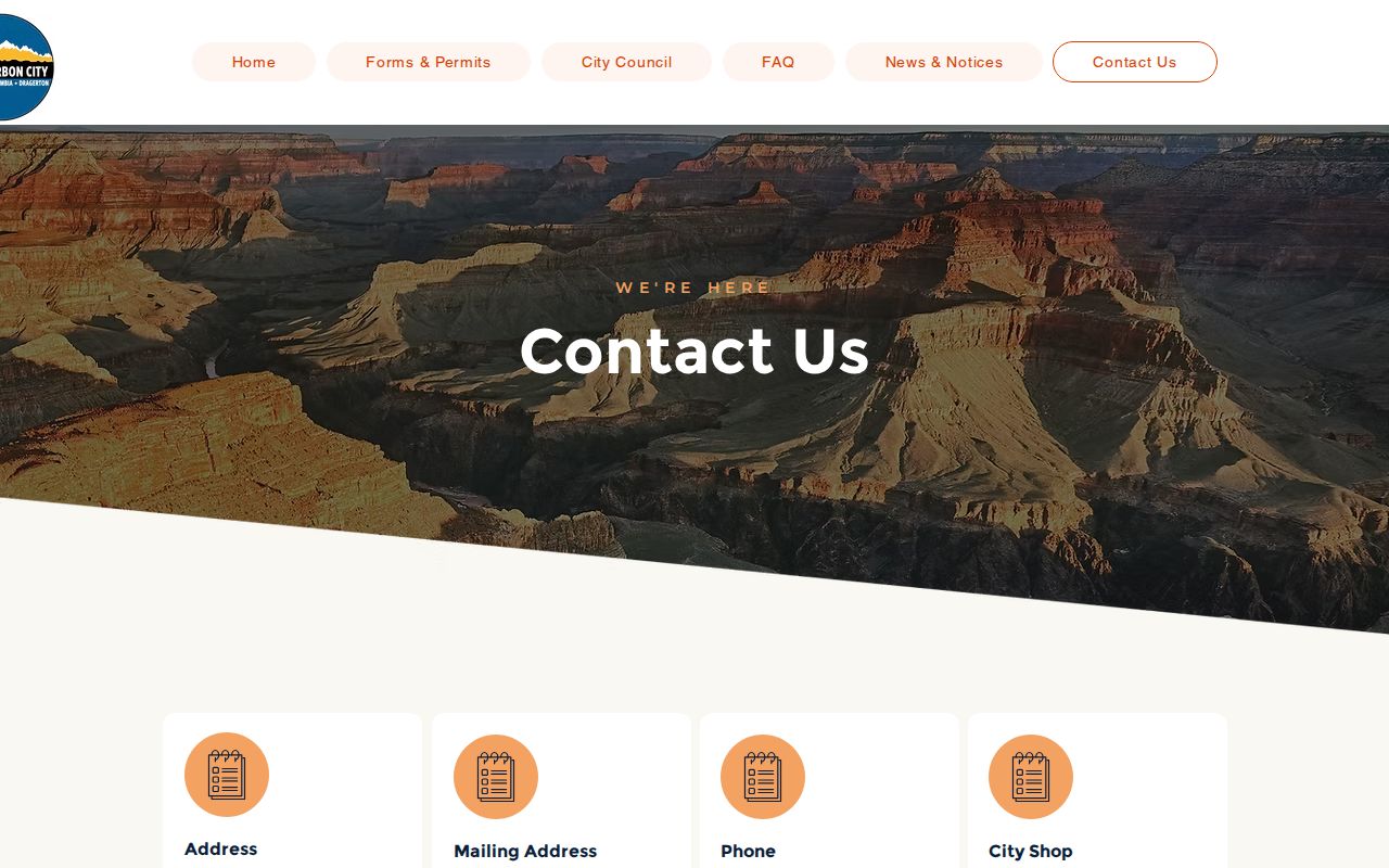 East Carbon official city contact page